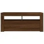 TV stand with LED lights in brown oak, 90x35x40 cm by vidaXL, TV Furniture - Ref: Foro24-822723, Price: 56,77 €, Discount: %