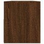 Mueble de TV con luces LED roble marrón 90x35x40 cm
