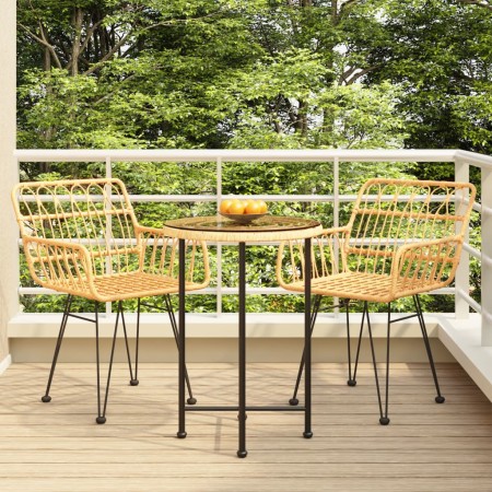 3-piece synthetic rattan garden dining set by vidaXL, Garden sets - Ref: Foro24-3157833, Price: 180,41 €, Discount: %