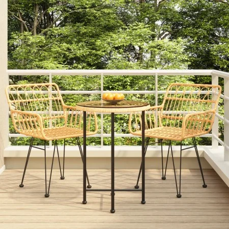 Juego de comedor de jardín 3 piezas ratán sintético de vidaXL, Conjuntos de jardín - Ref: Foro24-3157833, Precio: 177,58 €, D...