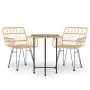 3-teiliges Garten-Esszimmerset aus synthetischem Rattan von vidaXL, Gartensets - Ref: Foro24-3157833, Preis: 177,63 €, Rabatt: %