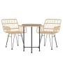 3-teiliges Garten-Esszimmerset aus synthetischem Rattan von vidaXL, Gartensets - Ref: Foro24-3157833, Preis: 177,63 €, Rabatt: %