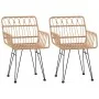 3-teiliges Garten-Esszimmerset aus synthetischem Rattan von vidaXL, Gartensets - Ref: Foro24-3157833, Preis: 177,63 €, Rabatt: %