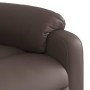 Sillón reclinable eléctrico de cuero sintético marrón