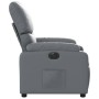 Sillón reclinable eléctrico de cuero sintético gris