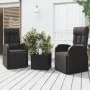 Garden lounge set 3 pieces synthetic rattan and black steel by vidaXL, Garden sets - Ref: Foro24-3157660, Price: 378,15 €, Di...