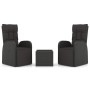 Garden lounge set 3 pieces synthetic rattan and black steel by vidaXL, Garden sets - Ref: Foro24-3157660, Price: 410,83 €, Di...