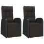 Garden lounge set 3 pieces synthetic rattan and black steel by vidaXL, Garden sets - Ref: Foro24-3157660, Price: 378,15 €, Di...