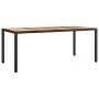 9 Stück Akazienholz synthetisches Rattan schwarz Garten Esszimmer Set von vidaXL, Gartensets - Ref: Foro24-3157611, Preis: 1,...