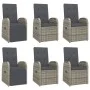 Garden dining set 7 pieces and gray synthetic rattan cushions by vidaXL, Garden sets - Ref: Foro24-3157587, Price: 1,00 €, Di...