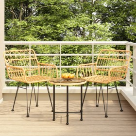 Juego de comedor de jardín 3 piezas ratán sintético de vidaXL, Conjuntos de jardín - Ref: Foro24-3157829, Precio: 171,41 €, D...
