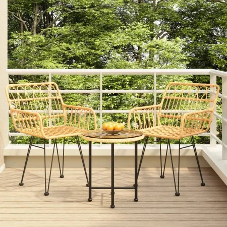 3-piece synthetic rattan garden dining set by vidaXL, Garden sets - Ref: Foro24-3157829, Price: 169,46 €, Discount: %
