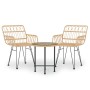 3-teiliges Garten-Essset aus synthetischem Rattan von vidaXL, Gartensets - Ref: Foro24-3157829, Preis: 170,67 €, Rabatt: %