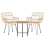3-teiliges Garten-Essset aus synthetischem Rattan von vidaXL, Gartensets - Ref: Foro24-3157829, Preis: 170,67 €, Rabatt: %