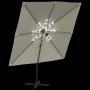 Ampelschirm mit sandweißer LED 400x300 cm von vidaXL, Sonnenschirme - Ref: Foro24-319927, Preis: 307,39 €, Rabatt: %