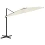 Cantilever parasol with sand white LED 400x300 cm by vidaXL, Umbrellas - Ref: Foro24-319927, Price: 307,39 €, Discount: %
