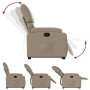 Sillón reclinable elevable cuero artificial color capuchino