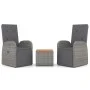 Gartenmöbel-Set 3-teilig Akazienholz grau synthetisches Rattan von vidaXL, Gartensets - Ref: Foro24-3157656, Preis: 328,78 €,...