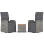 Gartenmöbel-Set 3-teilig Akazienholz grau synthetisches Rattan von vidaXL, Gartensets - Ref: Foro24-3157656, Preis: 351,82 €,...