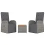 Gartenmöbel-Set 3-teilig Akazienholz grau synthetisches Rattan von vidaXL, Gartensets - Ref: Foro24-3157656, Preis: 328,78 €,...