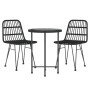 3-teiliges Garten-Ess-Set aus schwarzem synthetischem Rattan von vidaXL, Gartensets - Ref: Foro24-3157836, Preis: 173,61 €, R...