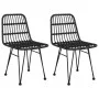 3-teiliges Garten-Ess-Set aus schwarzem synthetischem Rattan von vidaXL, Gartensets - Ref: Foro24-3157836, Preis: 171,01 €, R...