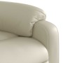 Sillón reclinable de masaje de pie cuero artificial color crema