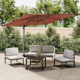 Cantilever parasol with terracotta LEDs 400x300 cm by vidaXL, Umbrellas - Ref: Foro24-319934, Price: 262,65 €, Discount: %