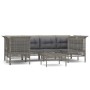 7-teiliges Gartenmöbel-Set und Kissen aus synthetischem Rattan in Grau von vidaXL, Gartensets - Ref: Foro24-3187564, Preis: 4...