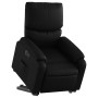 Sillón reclinable y elevable eléctrico cuero sintético negro