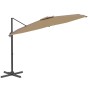 Cantilever parasol with taupe gray LEDs 400x300 cm by vidaXL, Umbrellas - Ref: Foro24-319930, Price: 290,51 €, Discount: %