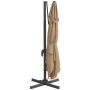 Cantilever parasol with taupe gray LEDs 400x300 cm by vidaXL, Umbrellas - Ref: Foro24-319930, Price: 290,51 €, Discount: %