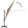 Cantilever parasol with taupe gray LEDs 400x300 cm by vidaXL, Umbrellas - Ref: Foro24-319930, Price: 290,51 €, Discount: %