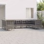 Garden furniture set 9 pieces and gray synthetic rattan cushions by vidaXL, Garden sets - Ref: Foro24-3187566, Price: 546,07 ...