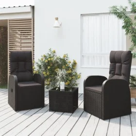 Garden lounge set 3 pieces synthetic rattan and black steel by vidaXL, Garden sets - Ref: Foro24-3157659, Price: 357,77 €, Di...