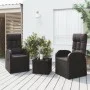 Garden lounge set 3 pieces synthetic rattan and black steel by vidaXL, Garden sets - Ref: Foro24-3157659, Price: 357,77 €, Di...
