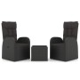 Garden lounge set 3 pieces synthetic rattan and black steel by vidaXL, Garden sets - Ref: Foro24-3157659, Price: 384,82 €, Di...
