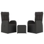 Garden lounge set 3 pieces synthetic rattan and black steel by vidaXL, Garden sets - Ref: Foro24-3157659, Price: 384,82 €, Di...