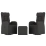 Garden lounge set 3 pieces synthetic rattan and black steel by vidaXL, Garden sets - Ref: Foro24-3157659, Price: 357,77 €, Di...