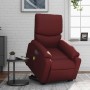 Sillón de masaje elevable eléctrico cuero artificial rojo tinto en Sillones | Comprar online en Foro24