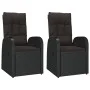 Garden lounge set 3 pieces synthetic rattan and black steel by vidaXL, Garden sets - Ref: Foro24-3157659, Price: 357,77 €, Di...