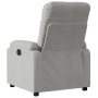 Sillón reclinable eléctrico tela de microfibra gris claro