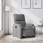 Sillón reclinable eléctrico tela de microfibra gris oscuro