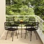5-piece black synthetic rattan garden dining set by vidaXL, Garden sets - Ref: Foro24-3157844, Price: 329,10 €, Discount: %