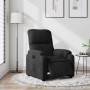 Sillón reclinable eléctrico tela de microfibra negro