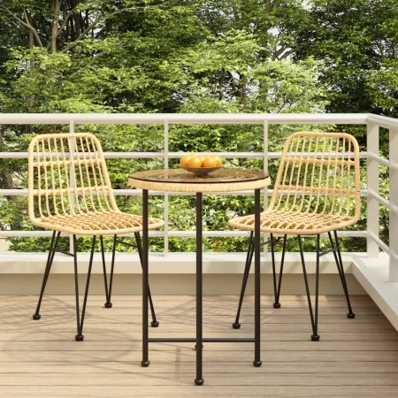 3-teiliges Gartensitzgruppen-Set aus synthetischem Rattan von vidaXL, Gartensets - Ref: Foro24-3157835, Preis: 185,95 €, Raba...