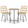 Juego de comedor de jardín 3 piezas ratán sintético by vidaXL, Garden sets - Ref: Foro24-3157835, Price: 188,82 €, Discount: %