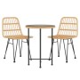 Juego de comedor de jardín 3 piezas ratán sintético by vidaXL, Garden sets - Ref: Foro24-3157835, Price: 188,82 €, Discount: %