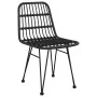 5-piece black synthetic rattan garden dining set by vidaXL, Garden sets - Ref: Foro24-3157844, Price: 329,10 €, Discount: %