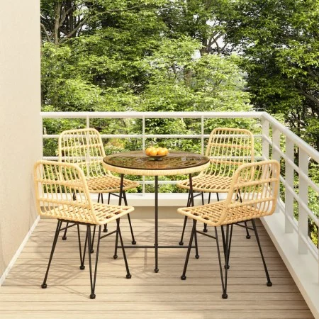 Juego de comedor de jardín 5 piezas ratán sintético de vidaXL, Conjuntos de jardín - Ref: Foro24-3157843, Precio: 365,15 €, D...